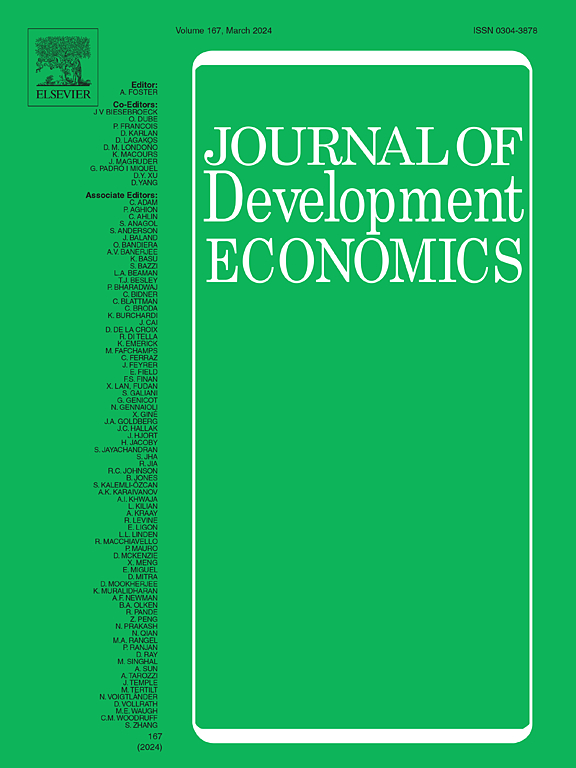 Go to journal home page - Journal of Development Economics